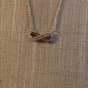 Silver Toned Infinity Necklace